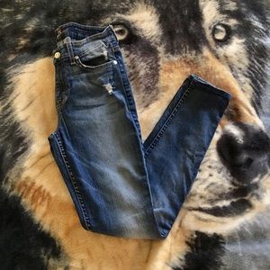 7 FOR ALL MANKIND mid rise skinny jeans!
